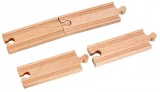 Dřevěné rovné koleje krátké 5 cm - 4 ks 
